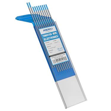 Imagem de ANDELI Eletrodo de tungstênio de soldagem TIG 2% lantanado 3/81.3 cm x 17.8 cm (azul, WLa20/EWLa-2) 10 peças