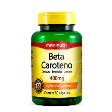 Imagem de Beta Caroteno 400mg (60 caps) - Padrão: Único - MaxiNutri