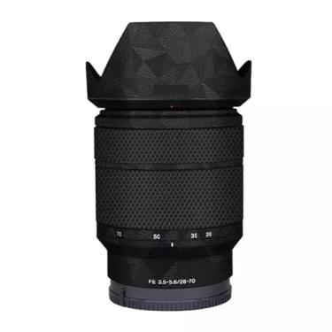 Imagem de Revestimento adesivo antiarranhões para lente de câmera para Sony FE 28-70 MM f3.5-5.6 película protetora vinil protetor corporal decalques capa FE 3,5-5,6/28-70 (triângulo preto)