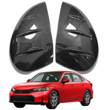 Imagem de Para Honda Civic LX EX EX-LSport EX EX-L Si Extrior 2022 2023 2024 2025 Capa de espelho retrovisor para Civic 11ª geração original de carro estilo OEM - grão de fibra de carbono esportivo