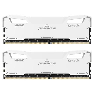 Imagem de Timetec Kit Pinnacle Konduit de 32 GB (2 x 16 GB) DDR4 3200MHz PC4-25600 CL16-20-20-40 XMP2.0 Overclocking 1,35V Dual Rank compatível com AMD e Intel Desktop Gaming PC Módulo de Memória - Branco