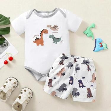 Imagem de Roupa de Verão para Bebê (0-1 ano) - Conjunto 2 Peças com Estampa de D