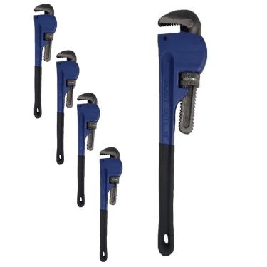 Imagem de Kit 5 Chave Grifo 18 Polegadas Aço Tipo Americano Tubo 450mm