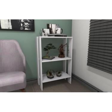 Imagem de Estante baixa adonai  em mdf branca - Artysul Móveis