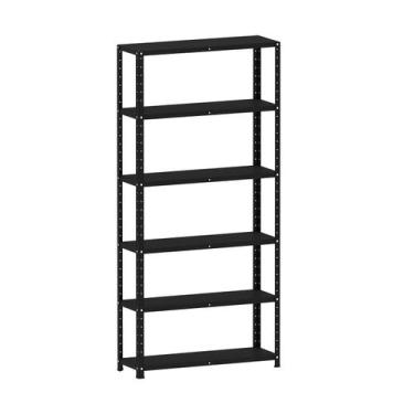 Imagem de Estante de aço 175x92x30 6 prat. pandin - preto