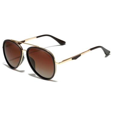 Imagem de  Óculos de Sol Masculino Clássico Piloto Polarizado com Proteção Uv400