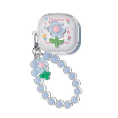 Imagem de QYFZXLV Capa transparente para Samsung Galaxy Buds FE/2 Pro/Pro/Live/Buds 2, capa protetora para fones de ouvido à prova de choque, presente para meninos e meninas (A)