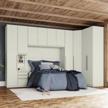 Imagem de Guarda-Roupa Casal Modulado Seletto 10 Portas 3 Gavetas Areia Hp - Hen