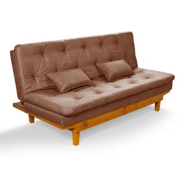 Imagem de Sofá Cama Caribe 3 Lugares Reclinavel Revestido Linho Base Madeira