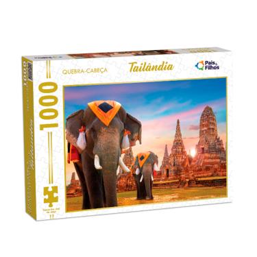 Imagem de Quebra Cabeça Com 1000 Peças Tailãndia  Puzzle Colorido