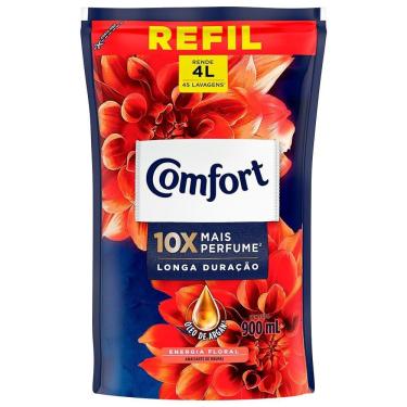 Imagem de Amaciante Comfort Concentrado Energia Floral Sachê 900ml - Embalagem com 12 Unidades