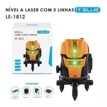 Imagem de Nivel Laser Profissional 5 Linhas Base Giratória Com Bateria