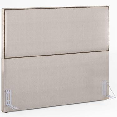 Imagem de Cabeceira Cama Box Casal Com Tachas 140 cm Vicenza L02 Linho Cru - Lyam Decor