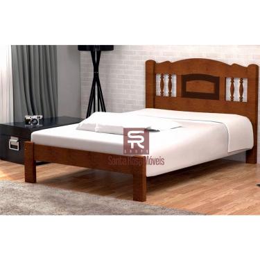 Imagem de Cama Queen Size Bella de Madeira Maciça Tauari - Cor Castanho