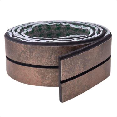 Imagem de Painel Ripado Laminado De Eva Autocolante Flexível Rolo 5m Corten Com Textura Amadeirado