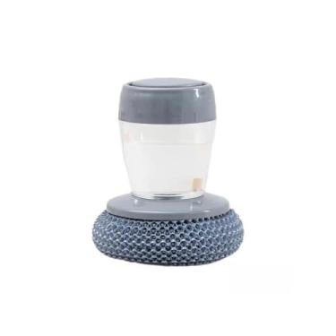 Imagem de Escova de Louça/Panela De Aço com Dispenser Recipiente para Detergente Fogão Cozinha Limpeza Esponja(1,Chumbo)