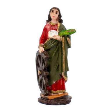 Imagem de Escultura Santa Catarina 8 cm em Resina - Lua Mística - 100% Original 