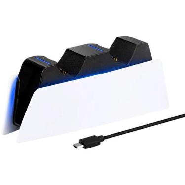 Imagem de Base Carregamento Controle Dualsense PS5 Dock Suporte Duplo - Genérica