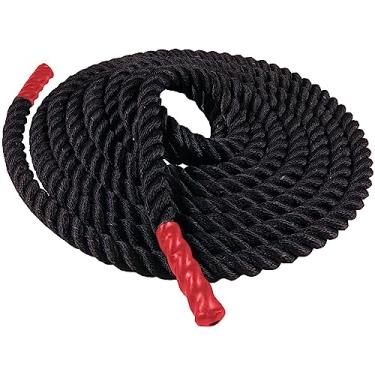 Imagem de GoFit Corda de combate resistente de poliéster de 3,8 cm – 1,5 m, ideal para cardio, resistência, resistência, treino em casa, inclui manual de treinamento