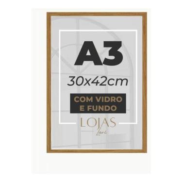 Imagem de Kit 4 Quadro Moldura A3 30x42 Com Vidro Poster Certificado - Mileno, M