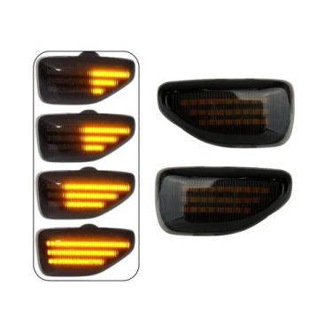 Imagem de Pisca Led Lateral 12V Sequencial Fume Amarel Renault Duster - Estilo B
