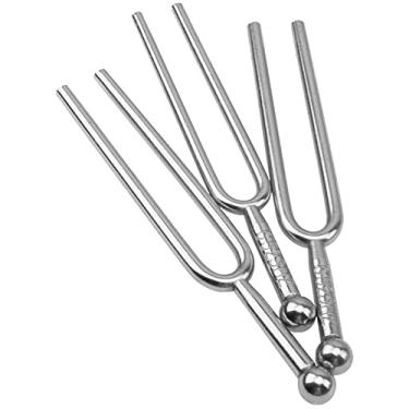 Imagem de 3 peças Yootones C 523Hz diapasão ferramenta de tom de afinador padrão instrumentos musicais compatíveis com dispositivo de afinador de violino (prata)