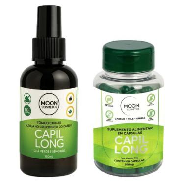 Imagem de Kit Vitamina Tratamento Cabelo Pele Unha + Tonico Capilar Crescimento 