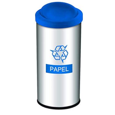 Imagem de Lixeira Seletiva Tp Basc. 40, 5l Azul Brinox Decorline Lixeiras Azul