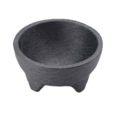 Imagem de FSE 373-HS-NHS1047-CH, Tigela Molcajete Grandote, 567 g, 14 cm de diâmetro x 6 cm de profundidade, polipropileno, seguro para micro-ondas e lava-louças, cor carvão, certificação NSF, pacote com 24