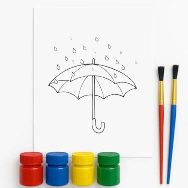 Imagem de Kit de Pintura Infantil A5, Material para Desenho e Pintura, Meu Pequeno Artista (Guarda-Chuva A8)