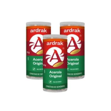 Imagem de Cristais De Gengibre Acerola 15g Ardrak - 3 Unidades