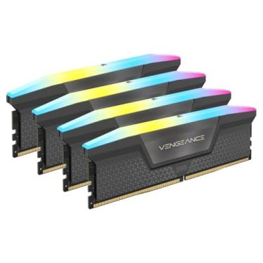 Imagem de CORSAIR VENGEANCE RGB DDR5 RAM 64GB (4x16GB) 5600MHz CL36 AMD EXPO iCUE Memória de computador compatível - Cinza (CMH64GX5M4B5600Z36)