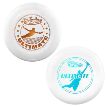 Imagem de WHAM-O Frisbee, conjunto de discos voadores de 26 cm para adultos, perfeito para treinamento profissional atlético e diversão ao ar livre, pacote com 2, 175 g
