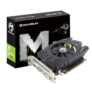 Imagem de maxsun Placa de vídeo GeForce GT 730 4 GB GPU para computador PC 128 bits DDR3 ITX Design PCI Express DVI-I, HDMI, VGA Multi Screen