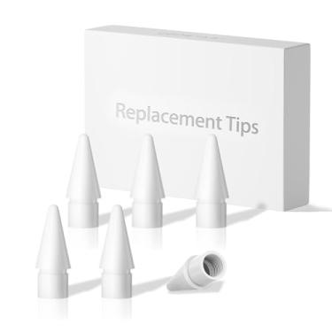 Imagem de Pontas de substituição compatíveis com Apple Pencil Pro/2ª geração/1ª geração/USB-C, correspondência exata com pontas de caneta Apple, pacote com 6