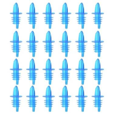 Imagem de Frascos de plástico para bebidas alcoólicas, à prova de vazamento, seguros para lava-louças, para garrafas de bebidas (azul)