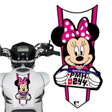 Imagem de Adesivo Faixa Gravata sem resina Moto Minnie Rosa - Teu Adesivo, Rosa