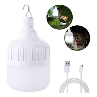 Imagem de Lâmpada Led Bulbo Luz Emergência 60w Usb Recarregavel Bivolt - kapbom