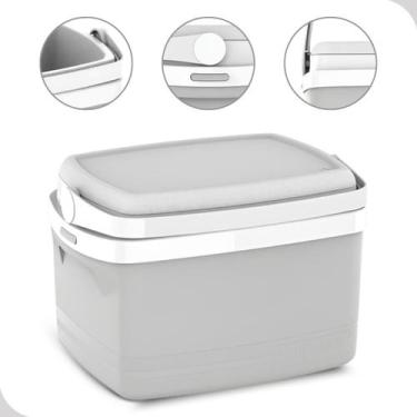 Imagem de Caixa Termica Cooler Bebidas 12L Cinza 18 Latas Soprano