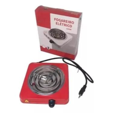 Imagem de Fogão Fogareiro Elétrico 1000W Cooktop 1 Boca 4cores Qualquer Panela Portátil Casa Camping 110V 220V(Vermelho-220V)
