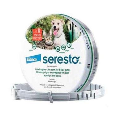Imagem de Coleira Seresto Elanco Antipulgas e Carrapatos - Bayer, Cães até 8kg e