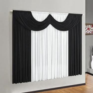 Imagem de Cortina de Malha 3,00m x 2,70m Modelo Paris - Shop Casa Nobre, PRETO/B