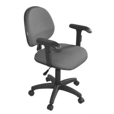 Imagem de Cadeira Executiva New Giratória Braço Six Cinza - CASA H