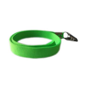 Imagem de Cordão para Crachá com Jacaré Verde Limão 12mm Marpax 10un