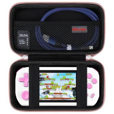 Imagem de Elonbo Estojo De Transporte Para Console Videogame Portátil Tebiyou/Great Boy/Beico, Retrô, Capa Viagem E Armazenamento Jogos Portáteis, Bolsa Mini Fliperama, Ouro Rosa
