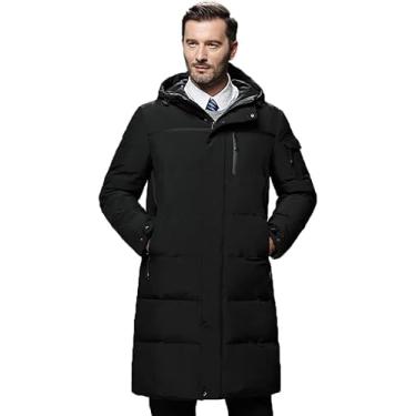 Imagem de Puffer Longo Com Capuz Para Homens Inverno Leve, Black, 3XL