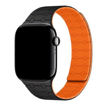 Imagem de Pulseira Link Silicone Macia Compatível Com Apple Watch - Baú do Vikin