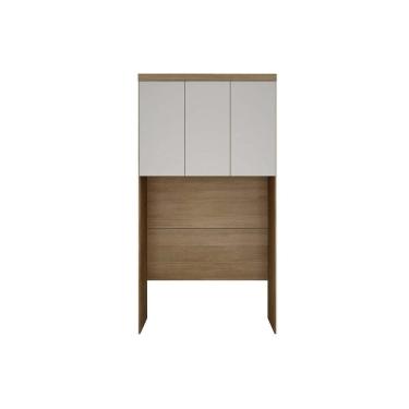 Imagem de Modulado de Quarto Armário Ponte Aéreo Casal Rizon/Linea c/ 3 Portas Cumaru/Fendi 25 - Novo Horizonte