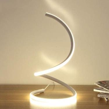 Imagem de Branco Moderno Minimalista Led Lâmpada De Cabeceira Quarto Sala De Casamento Arte Sala De Estar Personalidade Criativa Coreano Japonês Moda Casa Luzes De Mesa, White White Light, Button switch