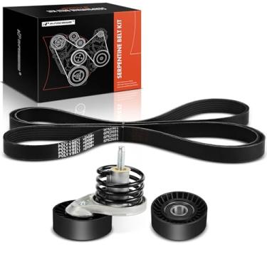 Imagem de A-Premium Kit De Transmissão Por Correia Serpentina Com Tensor E Polia Intermediária Para Motor Compatível Ford E-150 Econoline, Econoline Club Wagon, E-250 E-350 Wagon